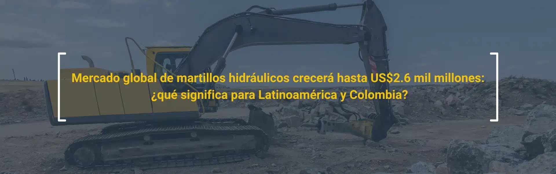 Banner de articulo con martillo hidraulico